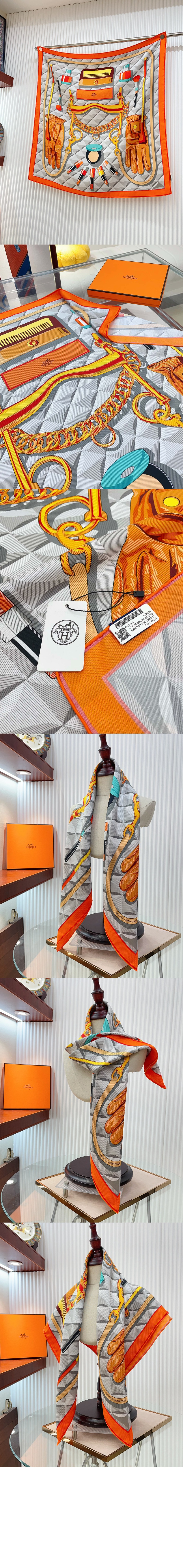 에르메스 Beaute Composee 스카프 90