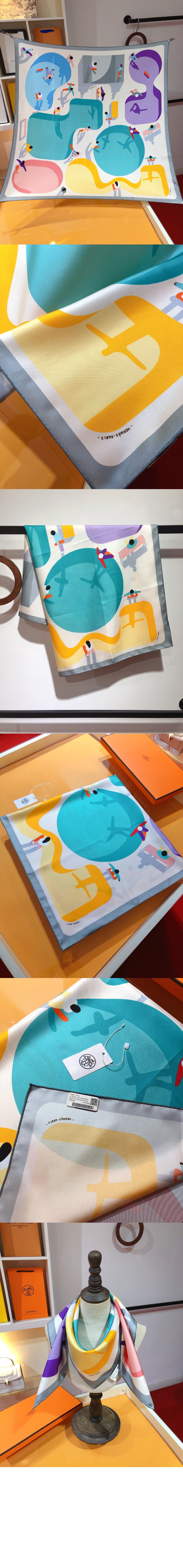 에르메스 Figures Libres 스카프 90