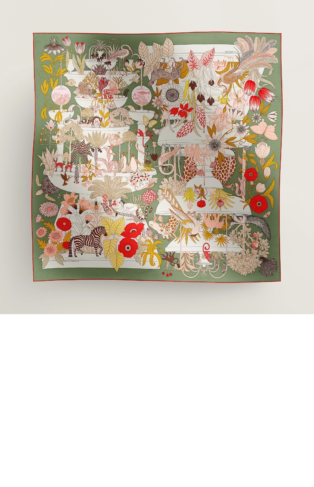 에르메스 Precious Paradise 스카프 90