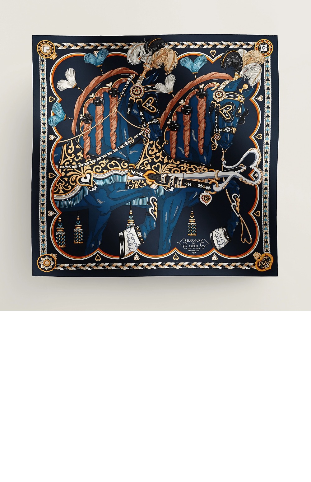 에르메스 Harnais de Coeur 스카프 90