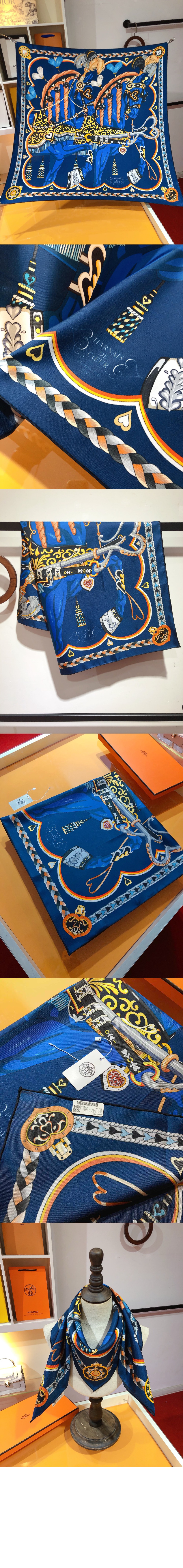 에르메스 Harnais de Coeur 스카프 90