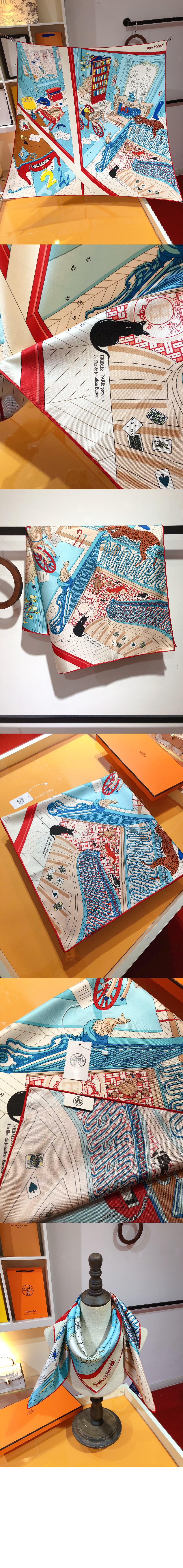 에르메스 Mystere au 24 스카프 90