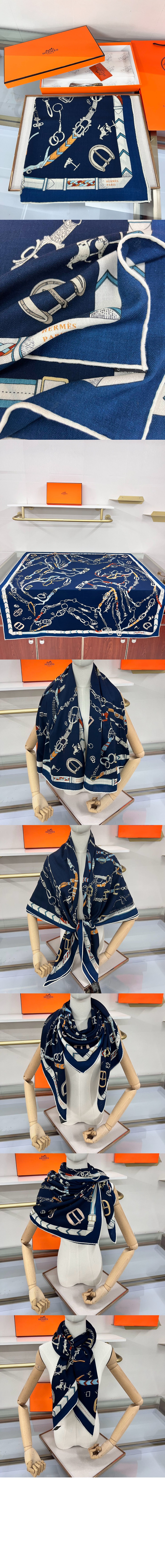 에르메스 Chevaux Dechaines 숄 140