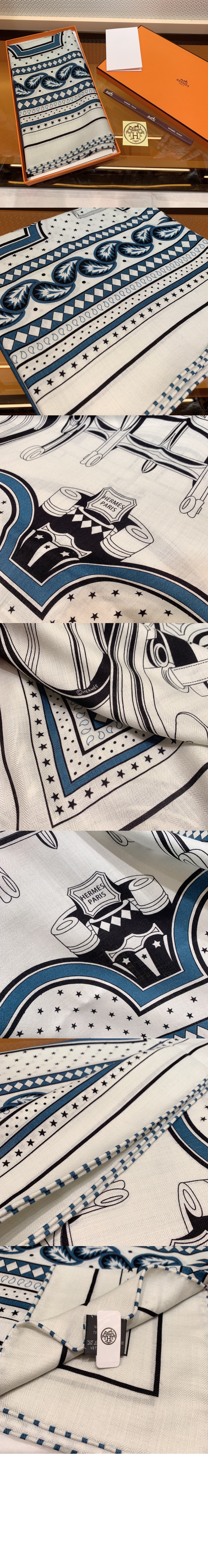 에르메스 Les Roues de Phaeton Bandana 숄140