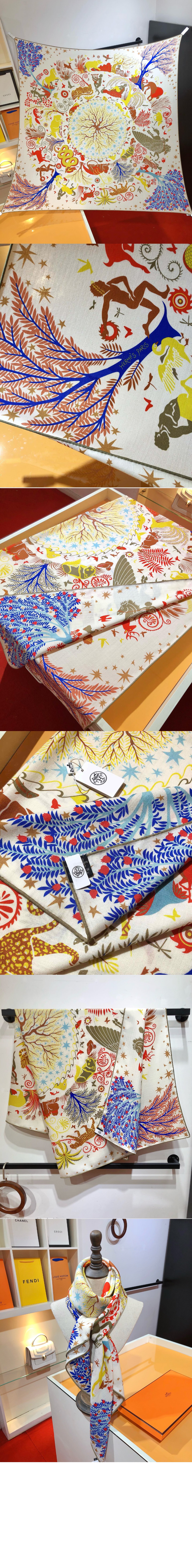 에르메스 Les Folies du Faubourg 스카프 140