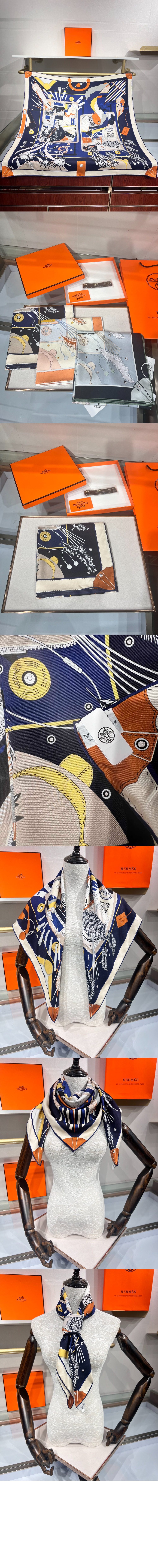 에르메스 Bagage a Main 스카프 90