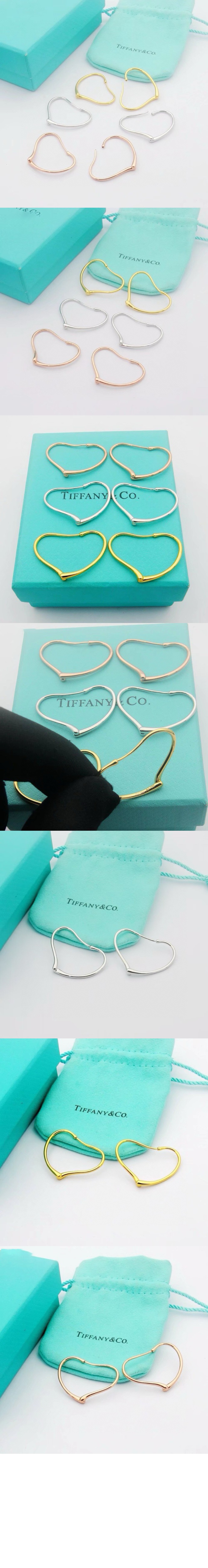 티파니앤코 오픈 하트 후프 귀걸이
