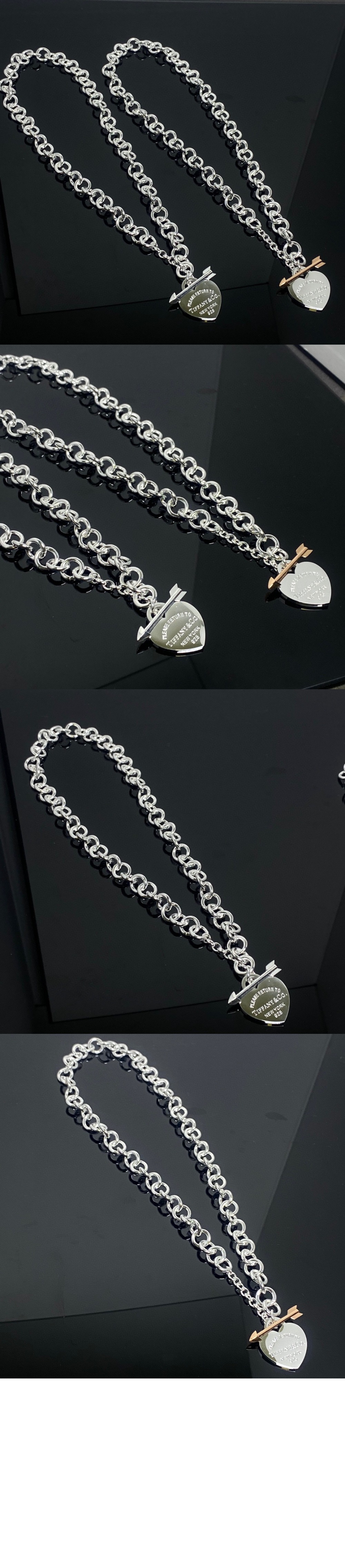 티파니앤코 러브스트럭 하트 태그 네크리스