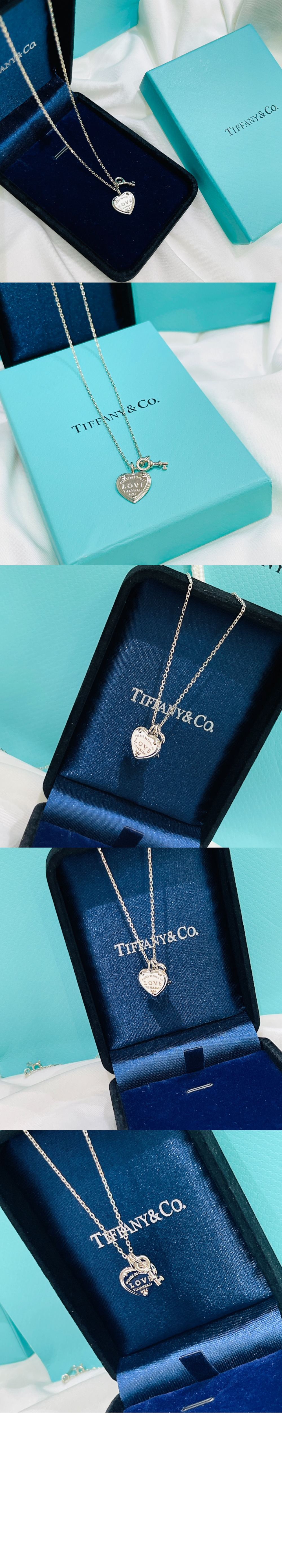 티파니앤코 러브 하트 태그 키 목걸이