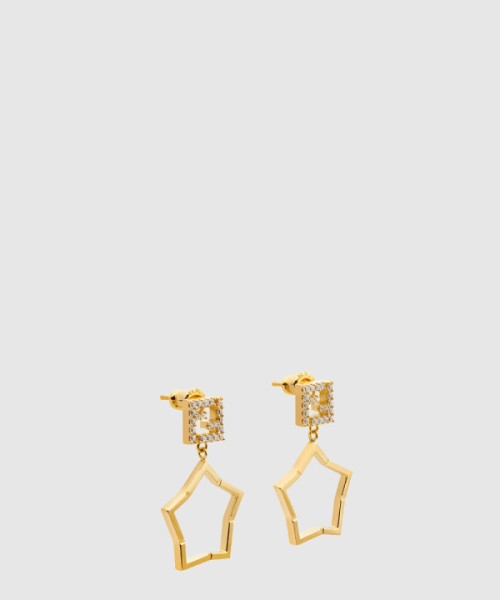 펜디 FF 별 모양 펜던트 이어링 8AK525