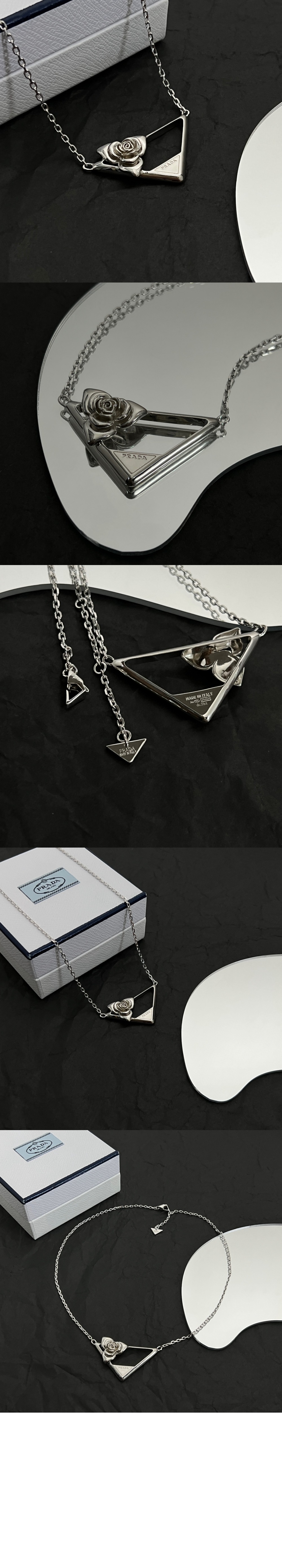 프라다 메탈 목걸이 1IC079
