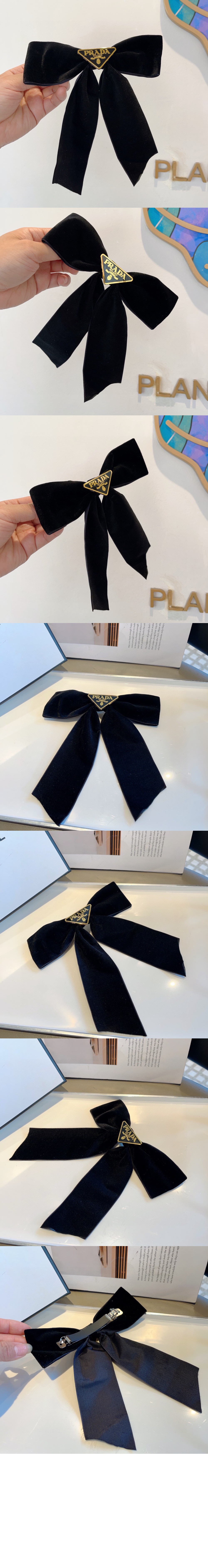 프라다 벨벳 헤어클립 1lF154