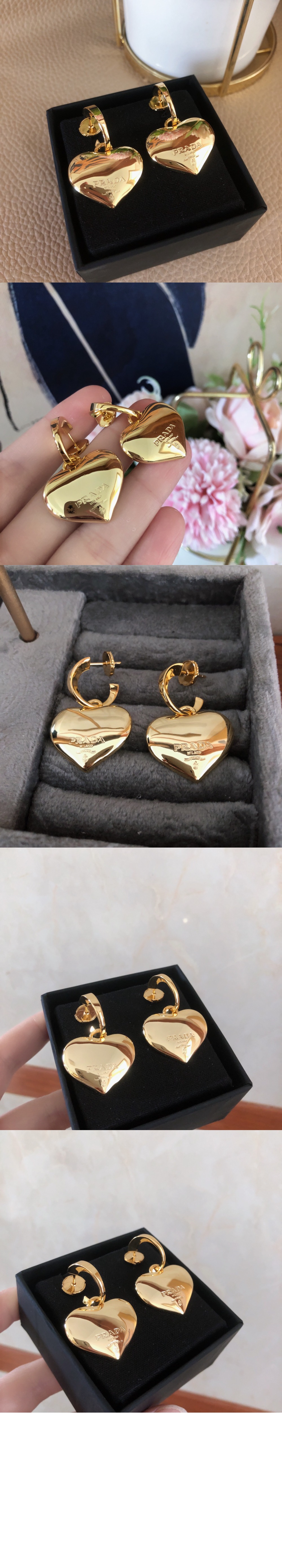 프라다 이터널 골드 중형 드롭 귀걸이 1JO967