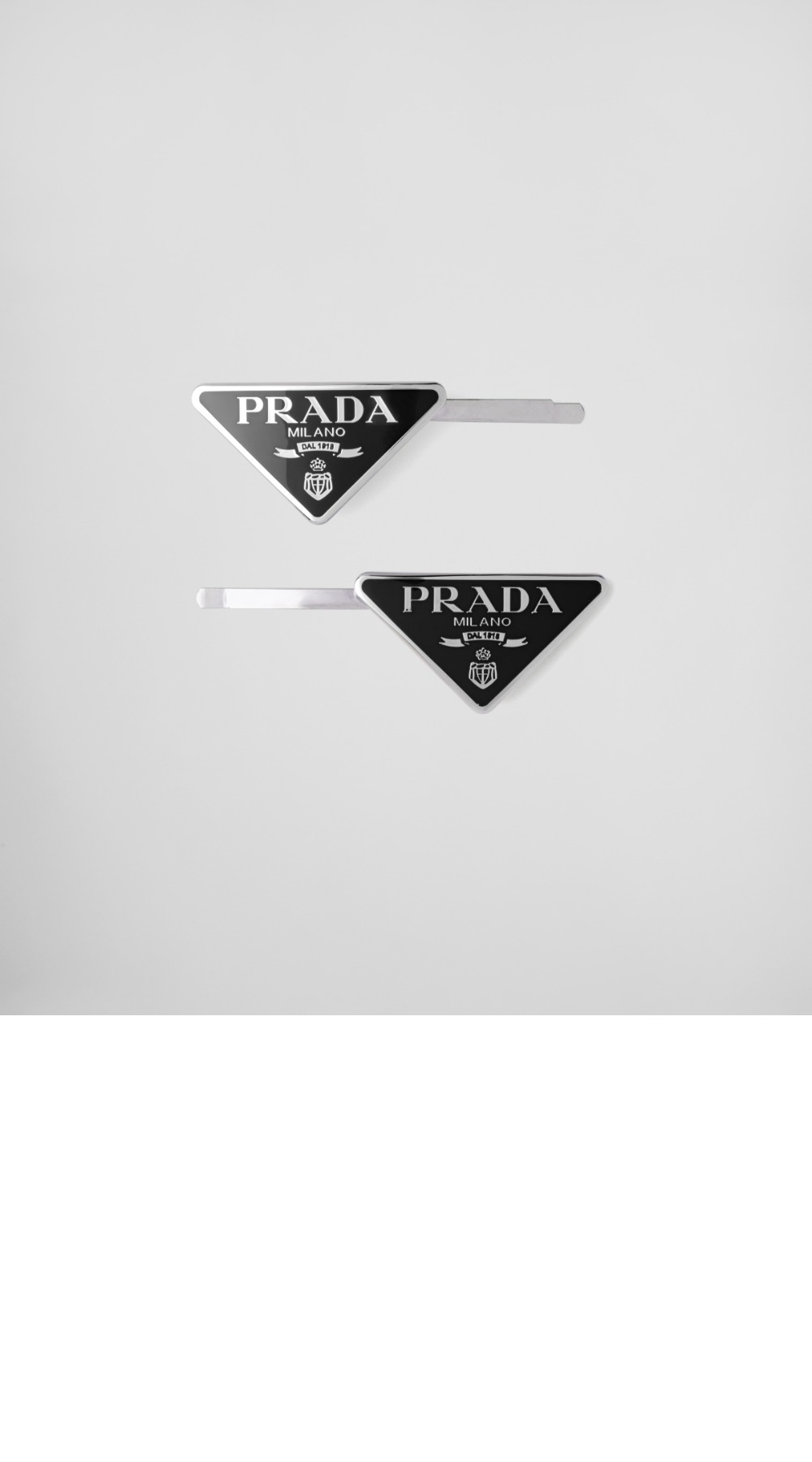 프라다 메탈 헤어 클립 1IF051