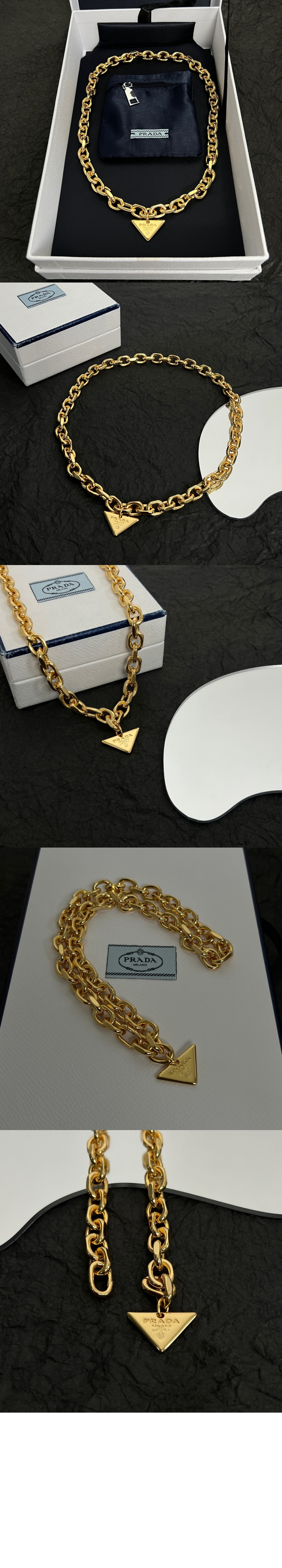 프라다 체인 보석 목걸이 2JC834