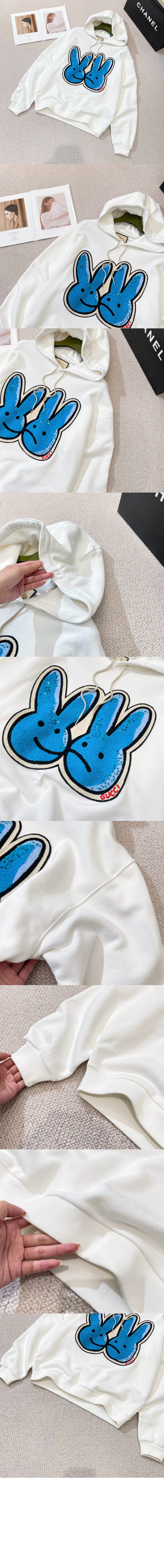 구찌 로고 후드 긴팔