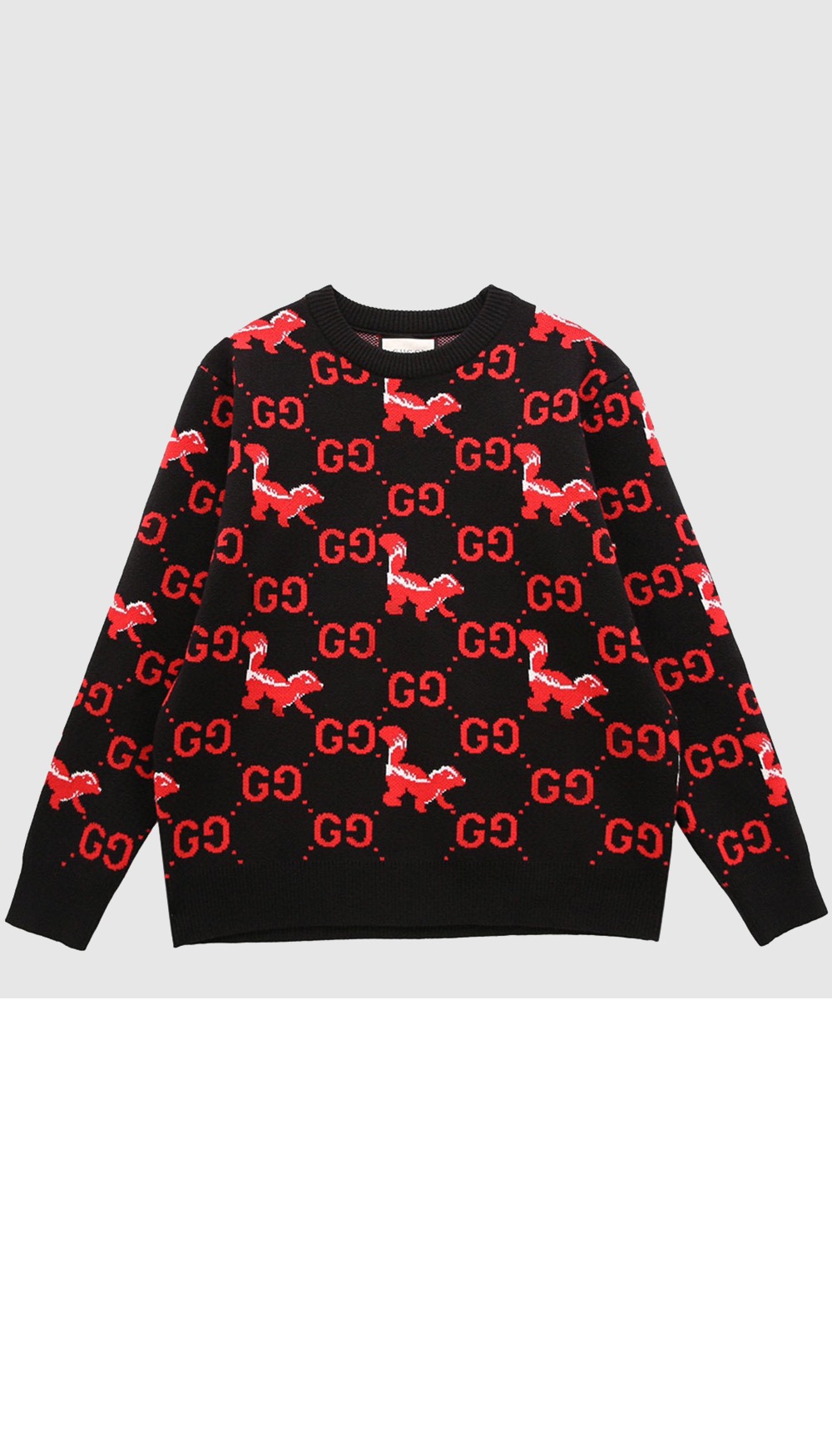 구찌 프린트 니트 톱