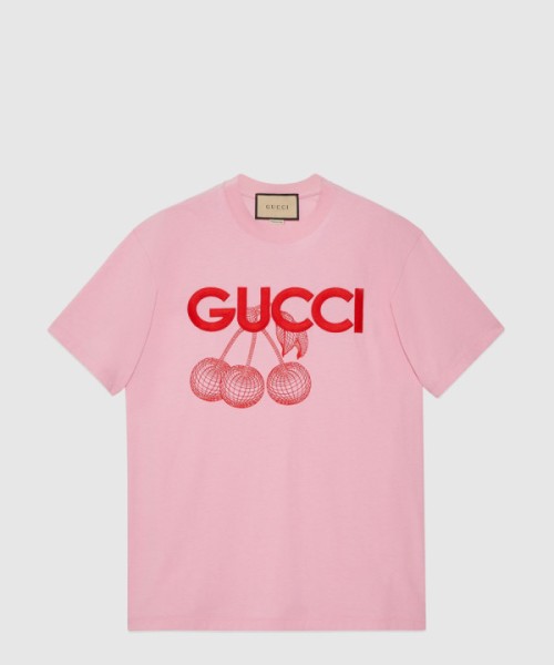 구찌 프린트 면 티셔츠