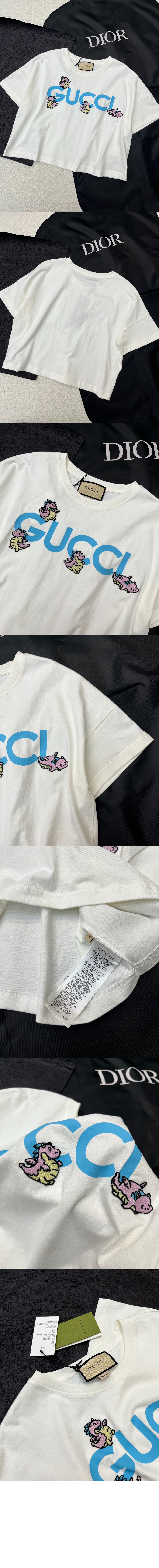 구찌 로고 프린트 반팔