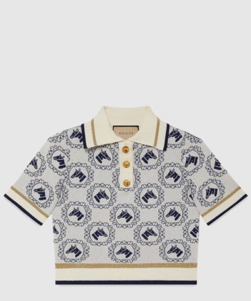 구찌 니트 크롭