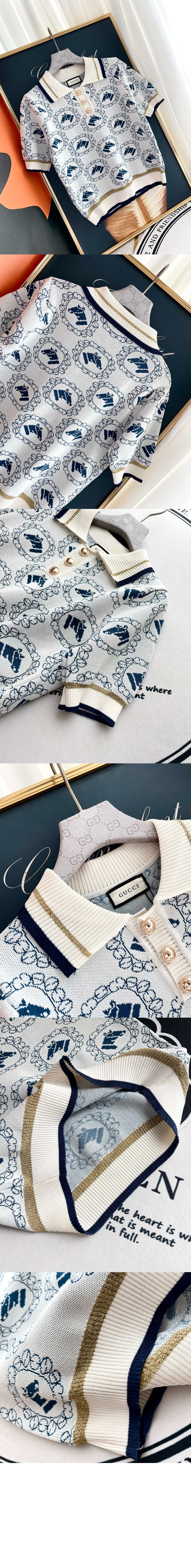 구찌 니트 크롭