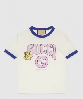 구찌 프린트 면 티셔츠