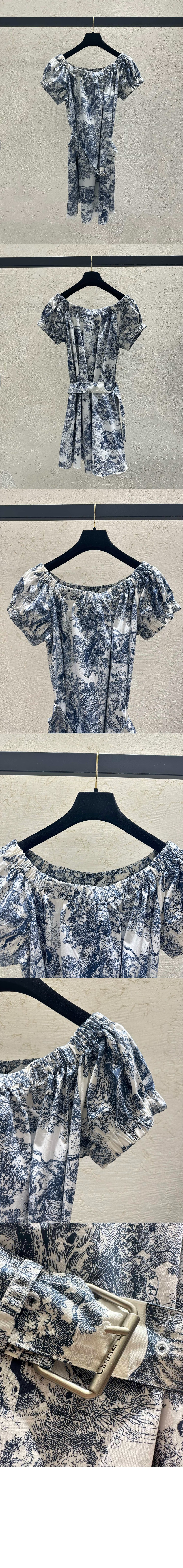 디올 로고 니트 원피스