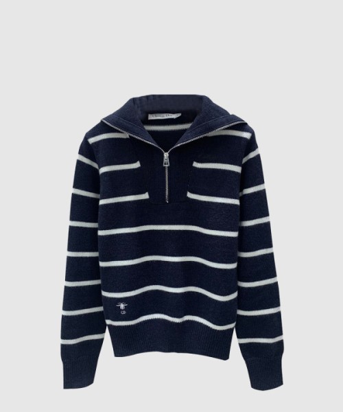 디올 프린트 니트 톱