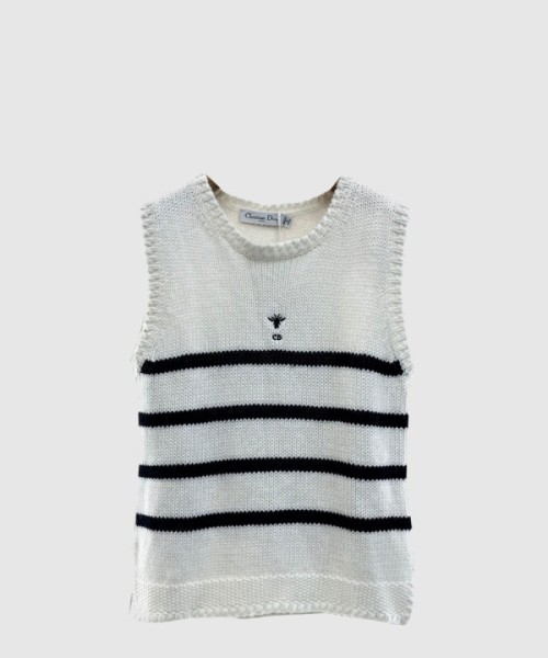 디올 로고 니트 상의