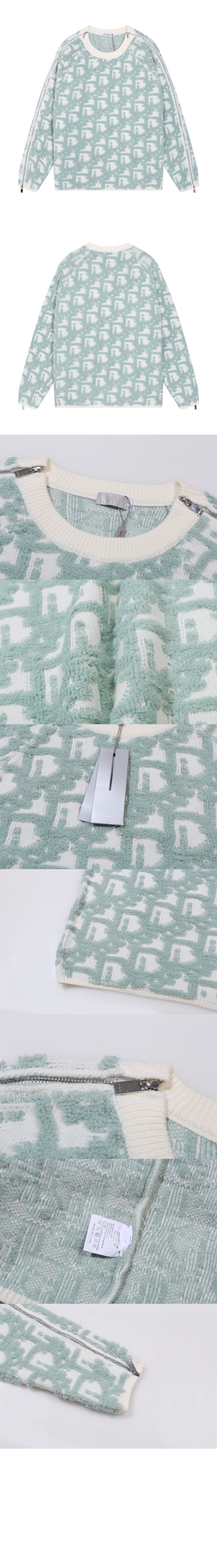 디올 로고 니트 상의