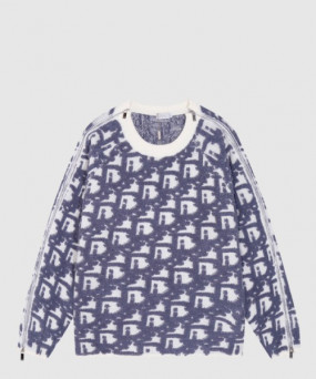 디올 로고 니트 상의