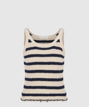 디올 프린트 니트 톱