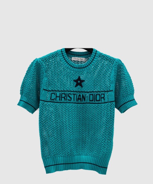 디올 로고 프린트 반팔