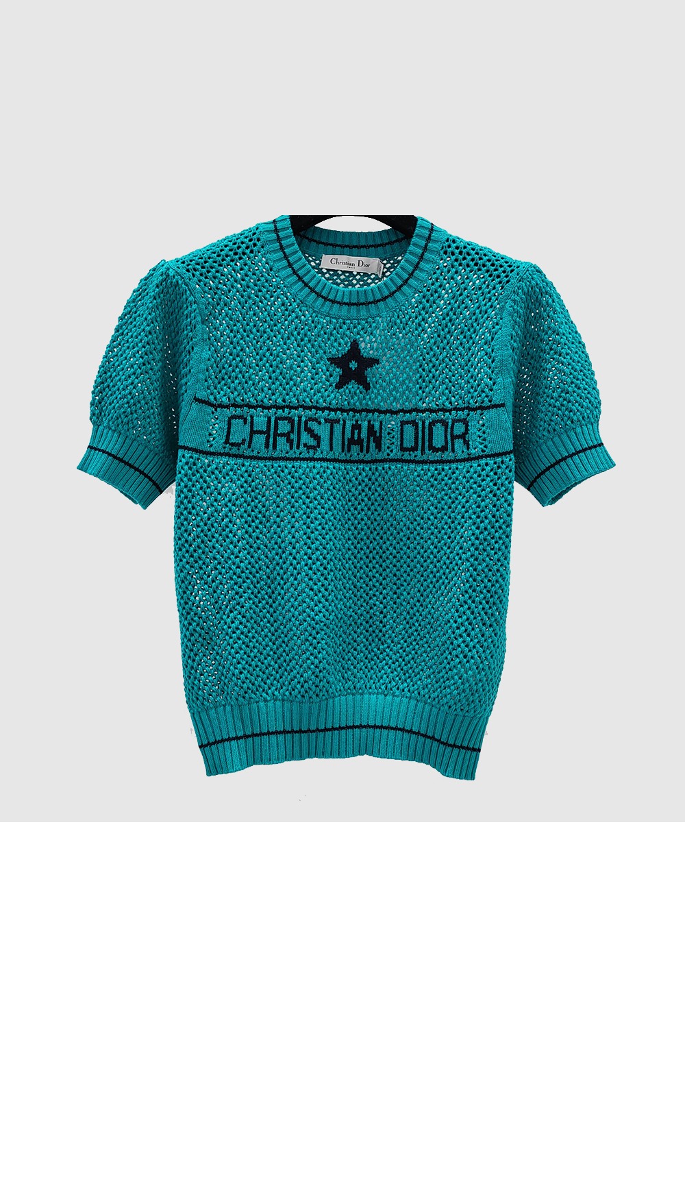 디올 로고 프린트 반팔