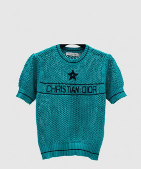 디올 로고 프린트 반팔