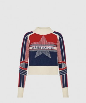 디올 플라워 코튼 톱