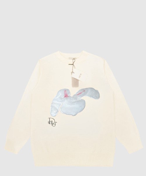 디올 로고 니트 톱