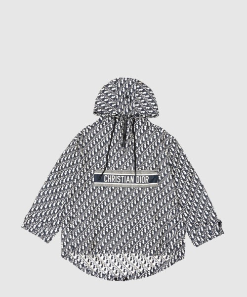 디올 로고 후드 긴팔