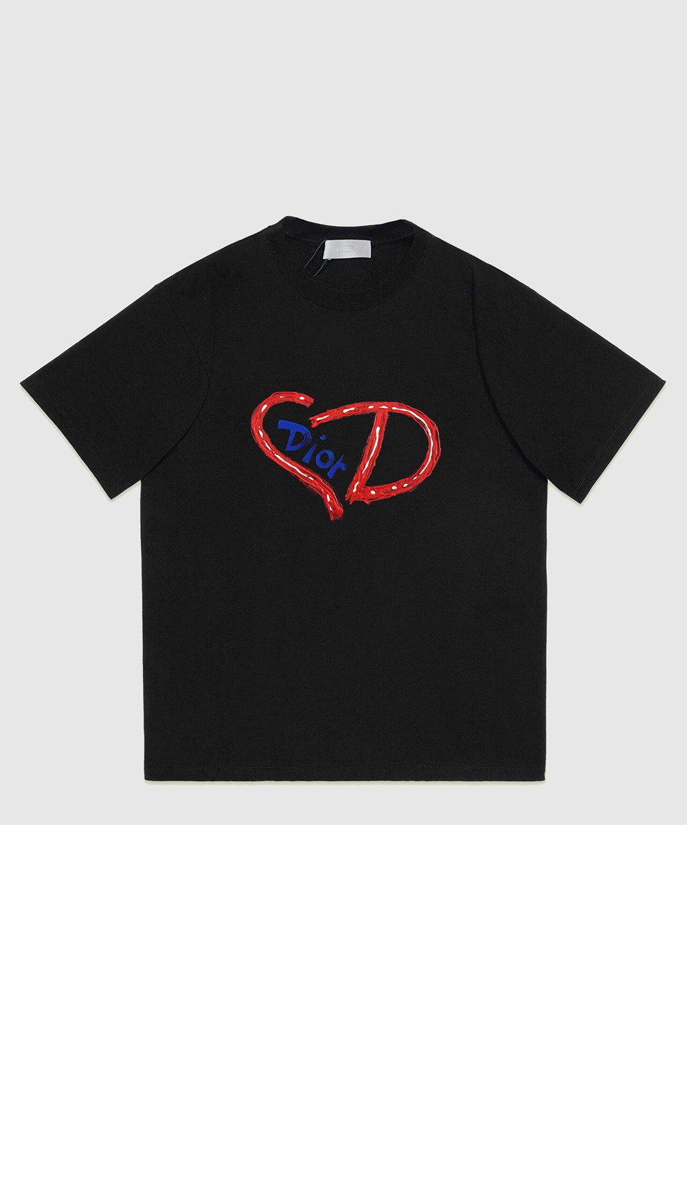 디올 로고 프린트 반팔