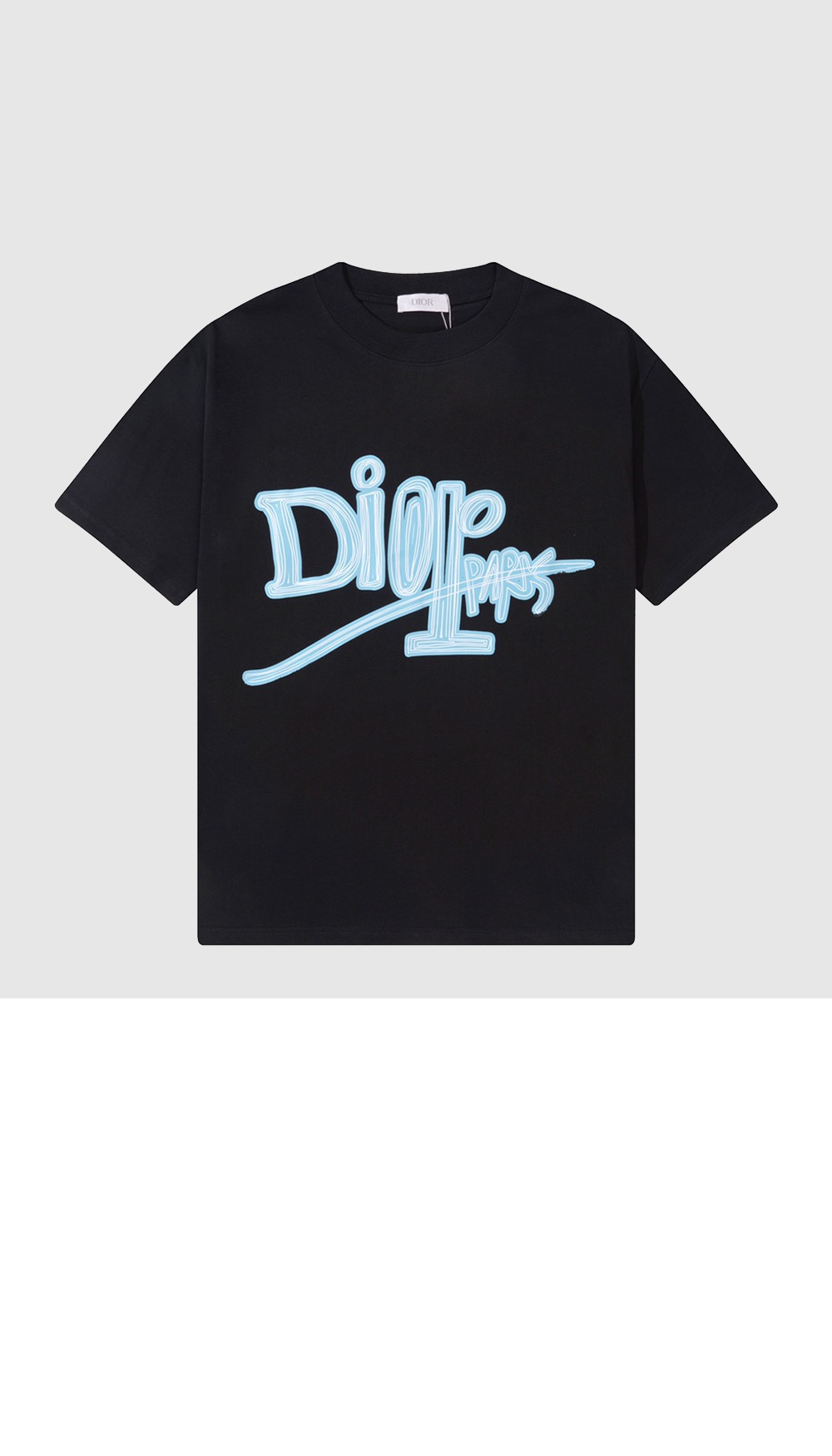 디올 로고 프린트 반팔