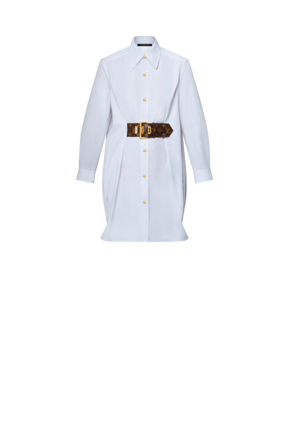 루이비통 벨티드 셔츠 드레스