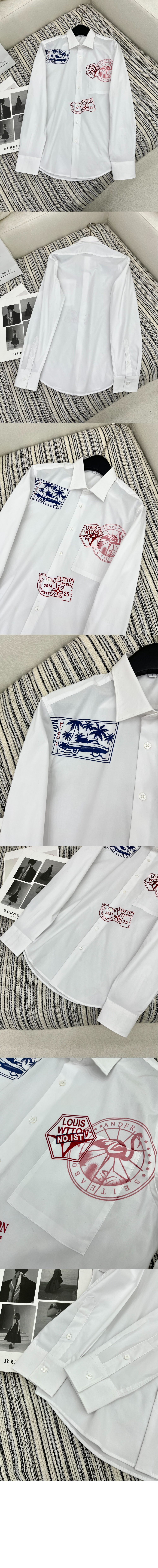 루이비통 트래블 스탬프 롱 셔츠