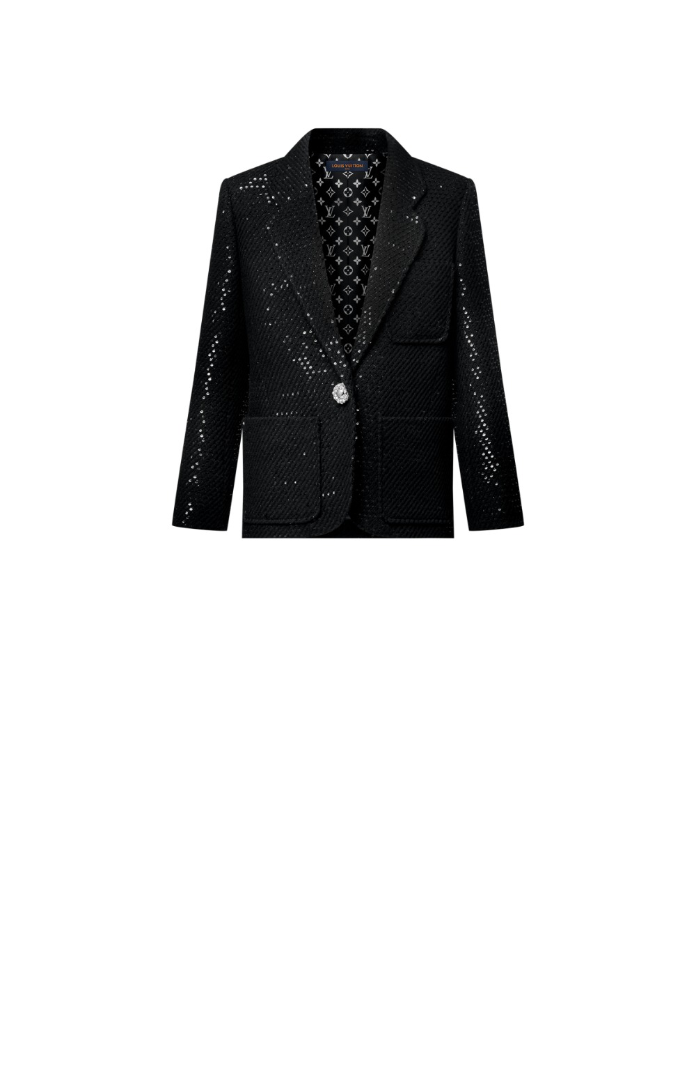 루이비통 시퀸 트위드 프레피 블레이저