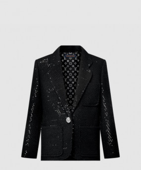 루이비통 시퀸 트위드 프레피 블레이저