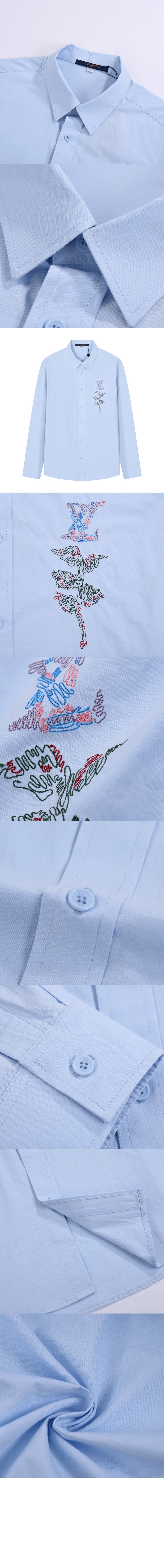 루이비통 블루 셔츠