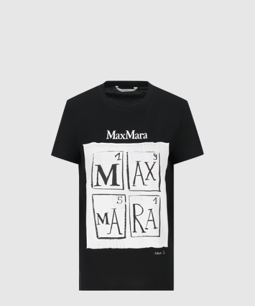 막스마라 로고 프린트 반팔