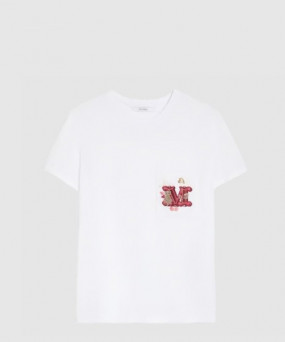 막스마라 로고 프린트 반팔