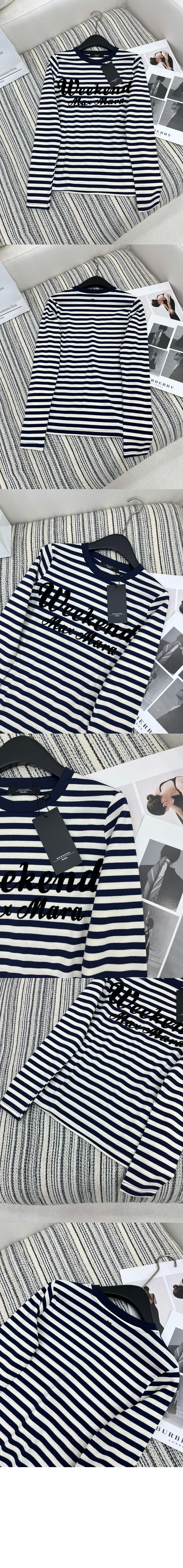 막스마라 로고 프린트 면 톱