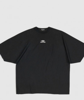 발렌시아가 로고 프린트 반팔