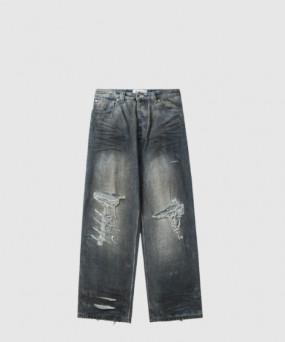 발렌시아가 패치드 포켓 배기 진